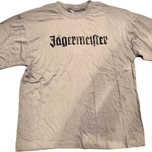 NEW! Jagermeister men’s grey T-shirt Large cotton VINTAGE NOS